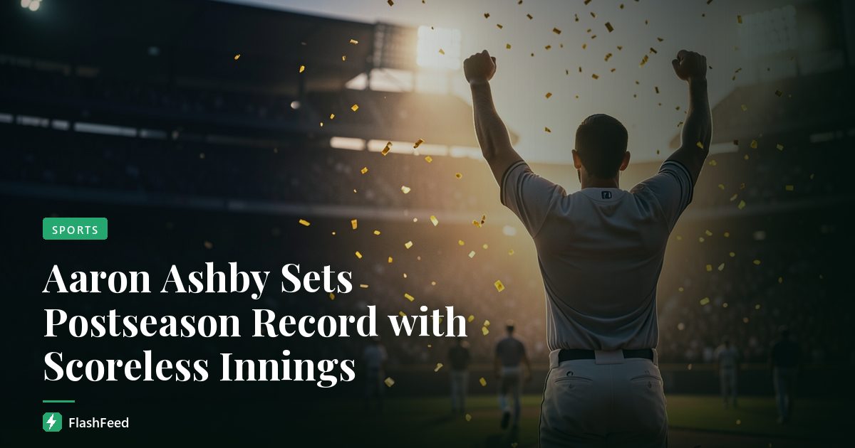 Aaron Ashby Sets Postseason Record with Scoreless Innings