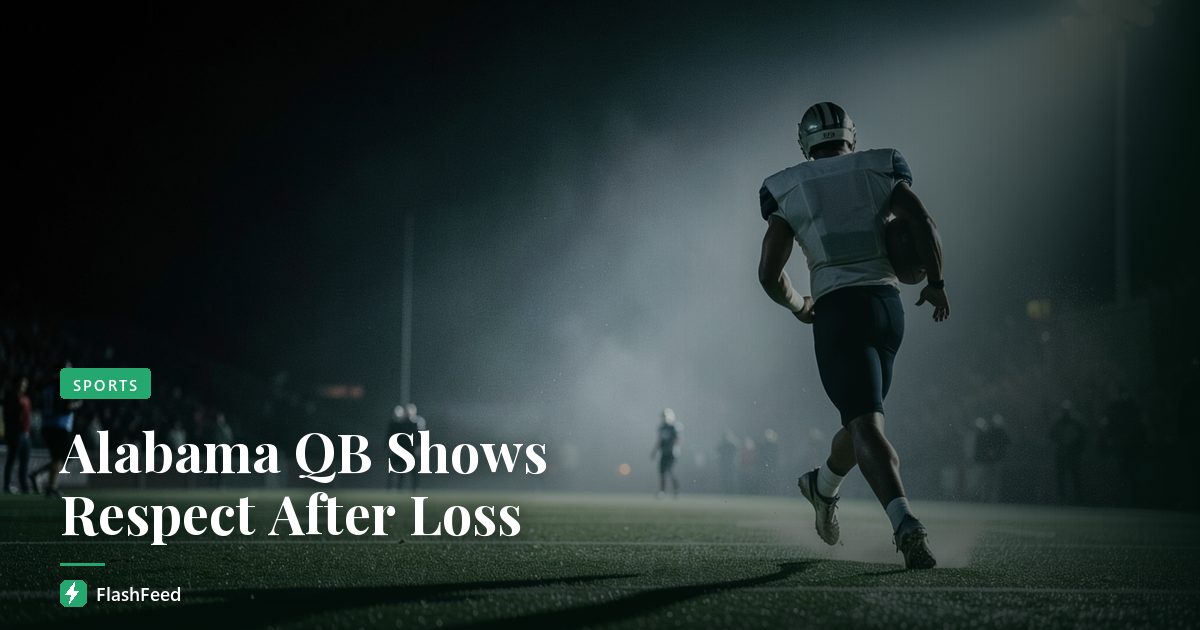 Alabama QB Shows Respect After Loss