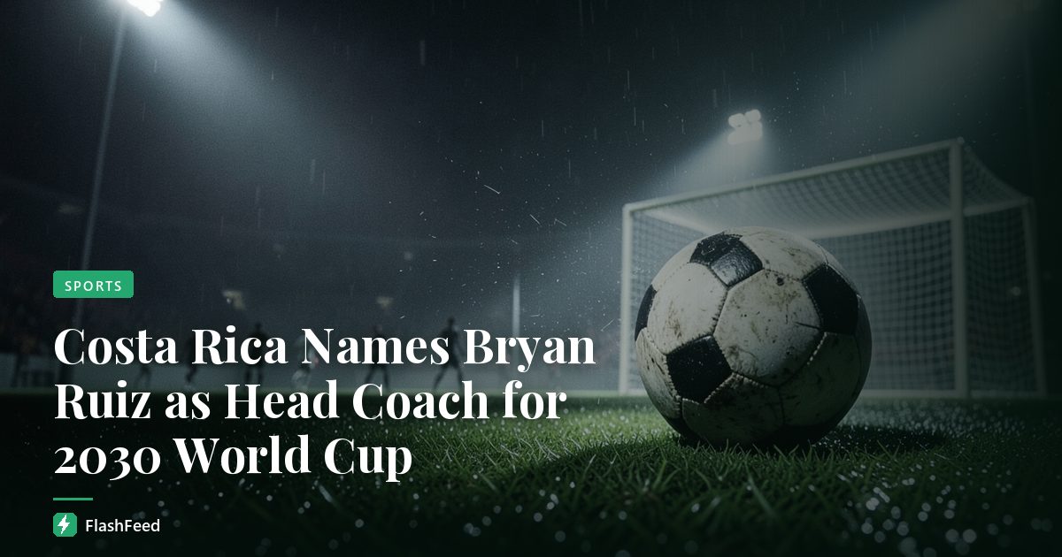 Costa Rica Names Bryan Ruiz as Head Coach for 2030 World Cup