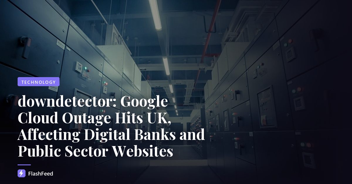 downdetector: Google Cloud Outage Hits UK, Affecting Digital Banks and Public Sector Websites
