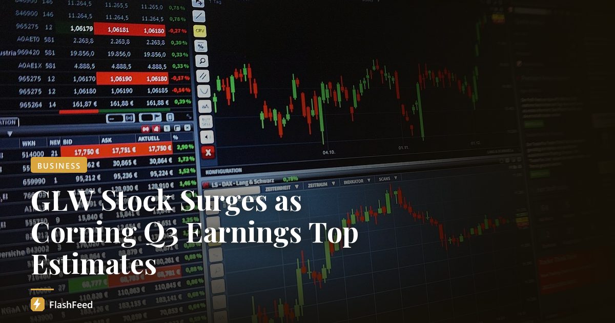 GLW Stock Surges as Corning Q3 Earnings Top Estimates