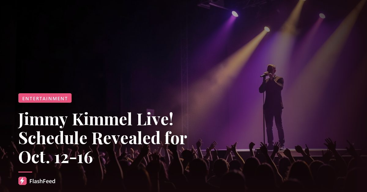 Jimmy Kimmel Live! Schedule Revealed for Oct. 12-16