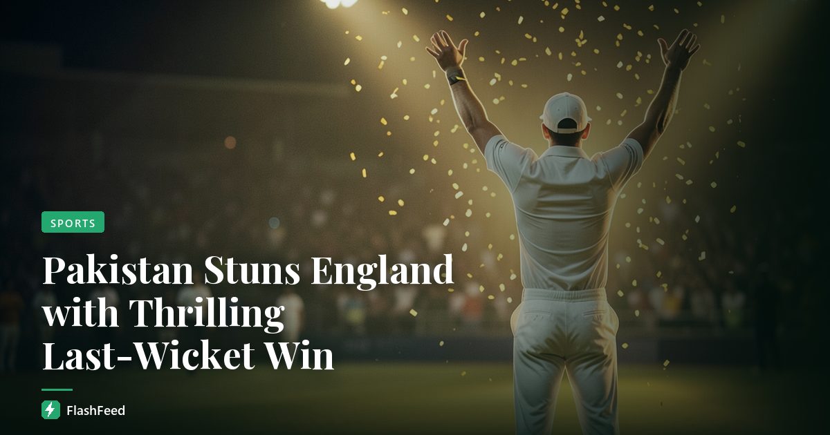 Pakistan Stuns England with Thrilling Last-Wicket Win
