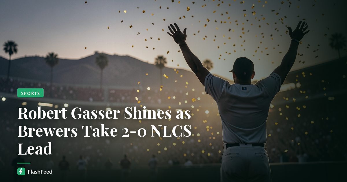 Robert Gasser Shines as Brewers Take 2-0 NLCS Lead
