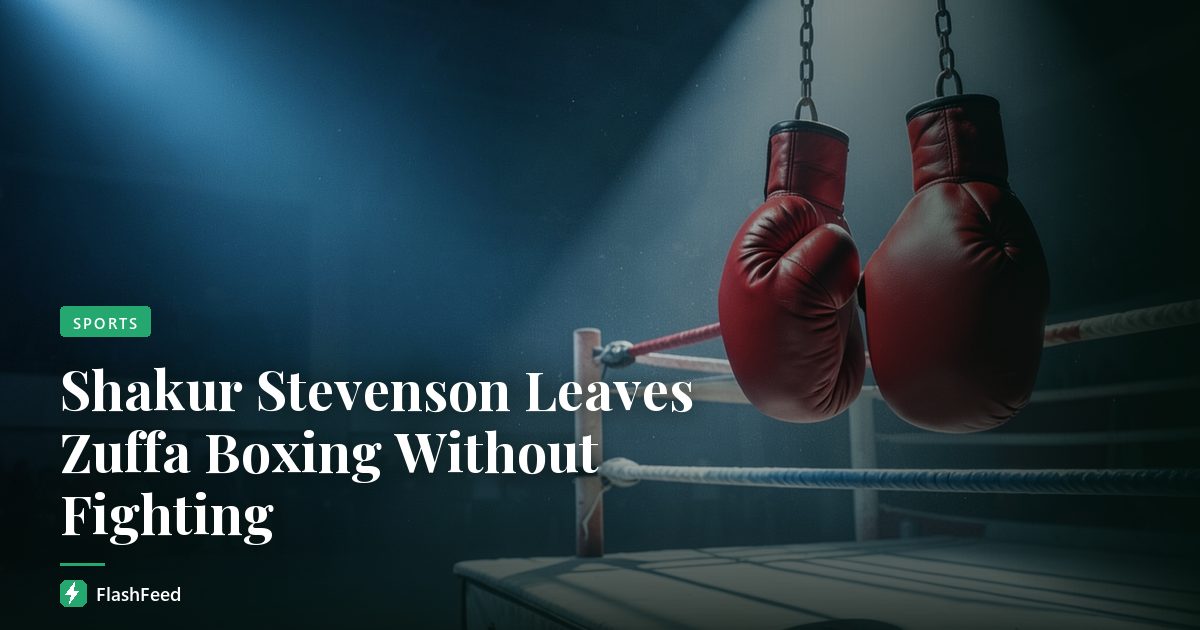 Shakur Stevenson Leaves Zuffa Boxing Without Fighting