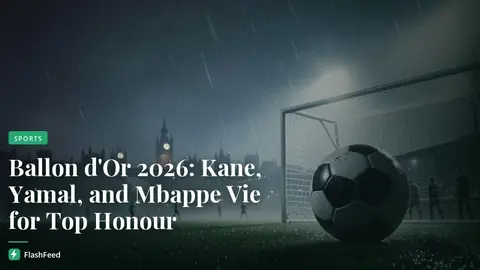 Kane primed to pip Yamal, Mbappe to Ballon d'Or glory (illustration)
