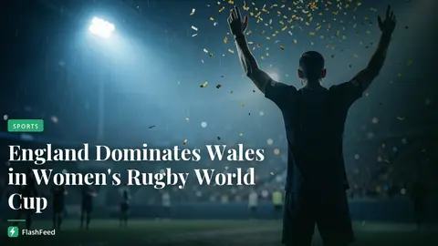 England crush Women's World Cup debutants Wales (illustration)