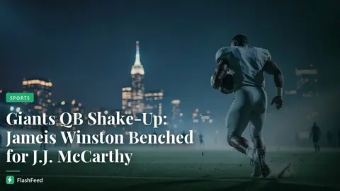 Giants’ Jameis Winston sounds off on uncertain outlook after getting benched for JJ McCarthy (illustration)
