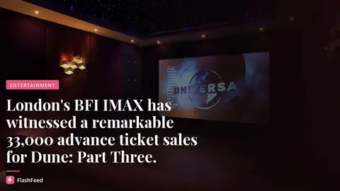 ‘Dune: Part Three’ Smashes ‘Odyssey’ Presale Record at London’s BFI IMAX (illustration)