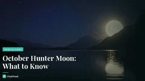 Hunter’s Moon falls on October 25-26, with Saturn nearby (illustration)