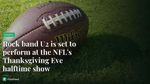 U2 to play halftime show of Thanksgiving Eve NFL game (illustration)
