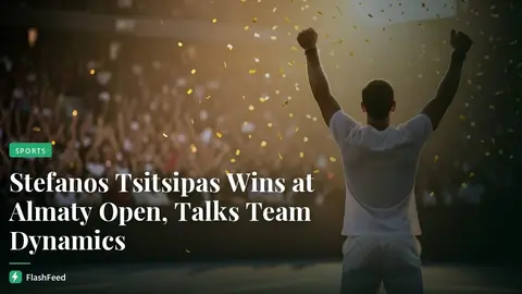 Stefanos Tsitsipas reacts to Gael Monfils and Stan Wawrinka deciding to retire from tennis this year (illustration)