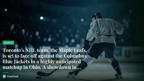 Blue Jackets host the Maple Leafs in Eastern Conference play (illustration)