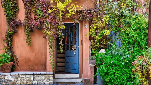 Photo: door, building, vegetation