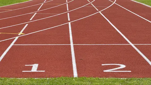 Photo: tartan track, athletics, track and field