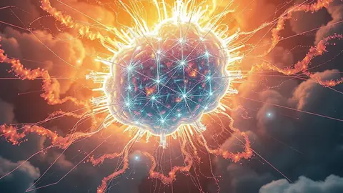 Photo: artificial intelligence, neurons, network