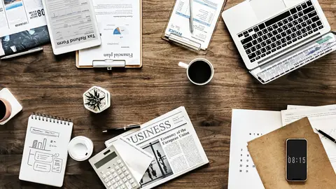 Photo: desk, work, business